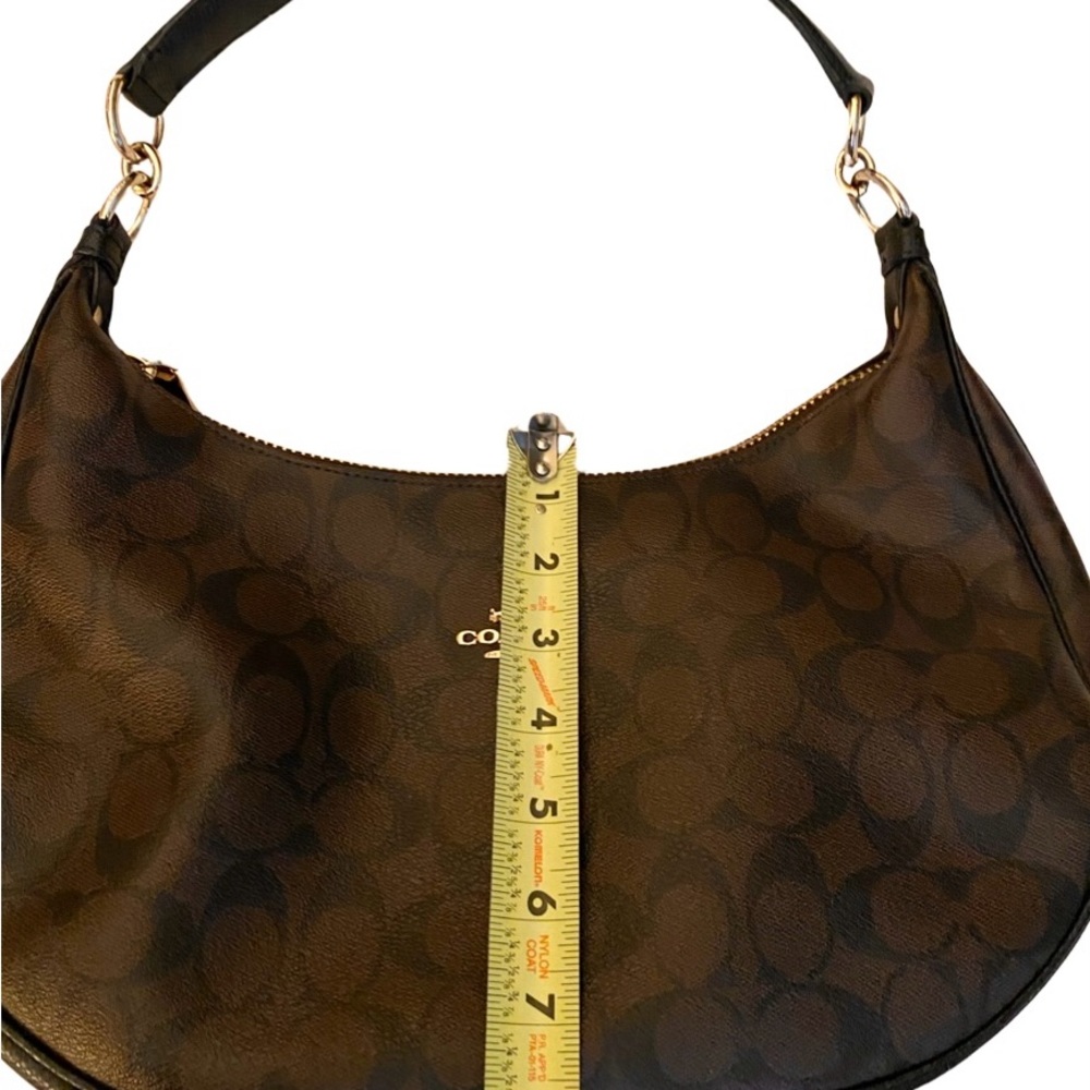 Coach Harley East West Hobo Shoulder Bag Signature Black Brown Gold F38267 - Picture 15 of 16